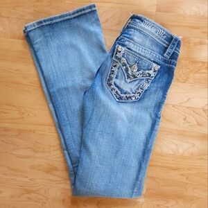 Miss Me Bootcut Jeans, Girls size 12, Light Wash